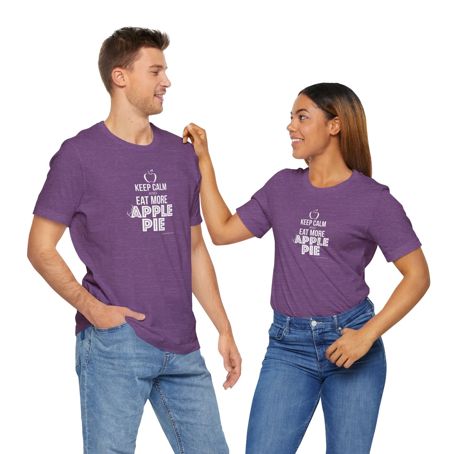 Keep Calm and Eat More Fried Apple Pie Unisex Jersey Short Sleeve T-shirt | Available in Five Colors & Six Sizes