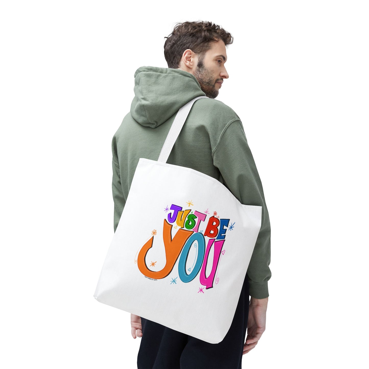 Just Be You Motivational Tote Bag, Eco-Friendly Shopping Bag, Inspirational Gift, Reusable Bag, Positive Message Accessory