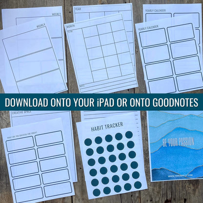 Digital Personal Printable Planner | Daily, Weekly, & Monthly Downloads | Instant Download | A4, A5, 5.5 x 8.5, and 8.5 x 11 Sizes